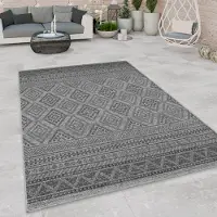 Paco Home Outdoor Teppich Flachgewebe modern Boho Ethno wetterfest Außenbereich 200x280 cm