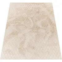 Paco Home Hochflor-Teppich "Arnheim 742", rechteckig, 26 mm Höhe, Uni Farben, Rauten Muster, besonders weich, Hoch-Tief Effekt
