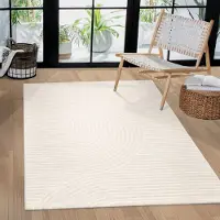 Paco Home Teppich "Luzern 651", rechteckig, 13 mm Höhe, Kurzflor, Uni Farben, Hoch-Tief-Struktur, Scandi Design