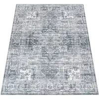 Paco Home Teppich "Cambridge 461", grau, B:60cm H:12mm L:100cm, Polyester, Teppiche, Teppich, Kurzflor, orientalisches Muster, Vintage Design