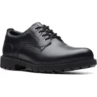 Clarks Halbschuhe Herren Glattleder SchwarzGröße:10