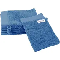 Tom Tailor Waschhandschuh HOME "Waschhandschuh COLOR BATH", blau (cool blau), B:16cm L:21cm, Frottier, Frottier, Handtücher, Waschhandschuh