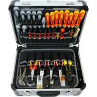 FAMEX 700-L Alu Werkzeugkoffer, leer, unbestückt - (B x H x T) 355 x 180 x 460 mm, Werkzeugkasten, Werkzeugkiste