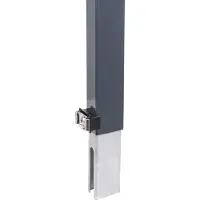 Alberts Doppelstabmattenzaun ALBERTS "»Zaunerhöhung, Erhard«", grau (anthrazit), H:80cm, Stahl, Zaunelemente, Doppelstabmattenzaun, Höhe: 60 bzw. 80 cm, für Pfostenbreite 40 mm