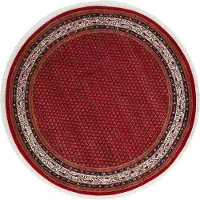 Theko Orientteppich "Chandi Mir", rund, 12 mm Höhe, reine Wolle handgeknüpft, mit Fransen