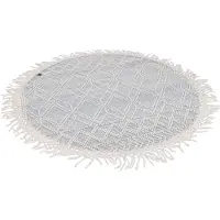 Tom Tailor Teppich "Colored Macrame", rund, 10 mm Höhe, Handweb Teppich, reine Wolle, handgewebt, mit Fransen, Scandi Design