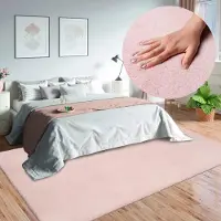 Merinos Teppich "Loft 37, Kunstfellteppich", rosa (blush), B:80cm H:16mm L:150cm, Polyester, Teppiche, Teppich, weich und kuschelig, Fell Haptik, Anti-Rutsch-Unterseite
