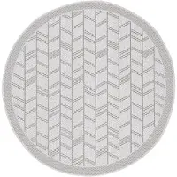 Carpetfine Teppich "Boho 102, auch als Läufer erhältlich", beige, H:4mm Ø:90cm, Polypropylen, Teppiche, Teppich, robustes Flachgewebe, Sisal Optik, UV-beständig, In- und Outdoor