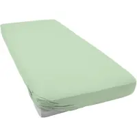 Janine Spannbettlaken "MAKO-FEINJERSEY 5007", grün, L:200cm, Mako-Jersey, Obermaterial: 100% Baumwolle, Bettlaken, Spannbettlaken, aus 100% Baumwolle, für Matratzen bis 26 cm Höhe