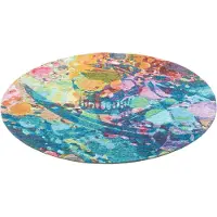 Sansibar Teppich "Keitum 006", bunt (multicolor), H:3mm Ø:100cm, Polyester, Teppiche, Teppich, Flachgewebe, modernes Design, Motiv Totenkopf & gekreuzte Säbel