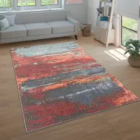 Paco Home Teppich "Ryan 933", rechteckig, 12 mm Höhe, Kurzflor, modernes abstraktes Design, Wohnzimmer, Schlafzimmer