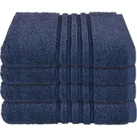 Schiesser Handtücher "Milano aus 100% Baumwolle mit eleganter Bordüre in Hoch-Tief-Optik", blau (dunkelblau), B:50cm L:100cm, Frottier, Frottier, Handtücher, Handtücher, OEKO-TEX MADE IN GREEN