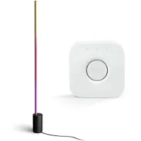 Philips Hue Set: Gradient Signe Stehleuchte Schwarz + Bridge