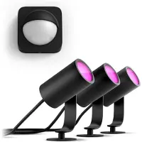 Philips Hue Set: 3x Outdoor Lily Gartenspot + Sensor Für Außenbereich