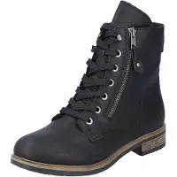 Rieker Damen Schnürstiefeletten Schwarz Synthetik Größe: 38