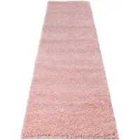 Bruno Banani Hochflor-Teppich "Shaggy Soft" Gr. 19, rosa (hellrosa), B:80cm H:30mm L:500cm, Kunstfaser, Teppiche, Hochflor-Teppich, Läufer, Brücke, gewebt, Uni-Farben, besonders weich