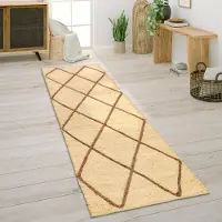 Paco Home Teppich Wohnzimmer Kurzflor Handgewebt Modernes Skandi Muster 3D Effekt 80x250 cm