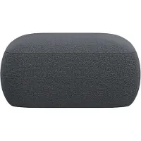 FLEXLUX Pouf "Torino, rund, bodennah, Sitzhocker, Polsterhocker", grau (anthrazit), B:91cm H:46cm T:91cm, Poufs, Pouf, Modernes, organisches Hocker-Design, Kaltschaum, Wellenunterfederung