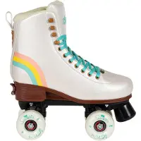 Chaya Rollschuhe "Bliss Vanilla adjustable" Gr. 39, beige (altweiß, braun), Inlineskates_Rollschuhe, 39/42 (bis 60 kg), Lederimitat, Rollschuhe