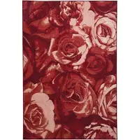 Theko Teppich "Flomi Rose", rechteckig, 4 mm Höhe, Flachgewebe, ideal im Wohnzimmer & Schlafzimmer