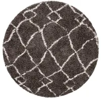 Paco Home Hochflor-Teppich "Orebro 170", rund, 44 mm Höhe, modernes Rauten Muster, besonders weich & kuschelig