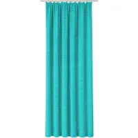 Wirth Vorhang "Trondheim B" Gr. 8, blau (türkis), B:172cm H:160cm, Chenille, Polyacryl, Gardinen, Vorhang, nach Maß
