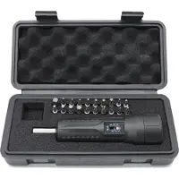FAMEX 10897 Drehmomentschraubendreher 1/4 Zoll, 1-6 Nm Drehmomentschlüssel mit Bits und Adapter