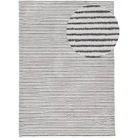 Carpetfine Teppich "Holly 5", beige, B:200cm H:12mm L:290cm, Polyester, Teppiche, Teppich, gestreift, Hoch-Tief Struktur, Wohnzimmer