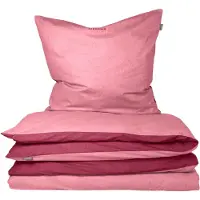 Schiesser Bettwäscheset Doubleface | Unifarben | Feinbiber | 2-teilig | 100% Baumwolle | Kuschelweich | YKK-Reißverschluss | 155x220 cm + 80x80 cm | Rosa
