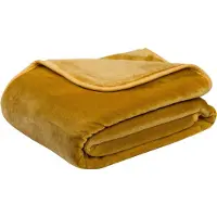 Gozze Wohndecke GÖZZE "Premium Cashmere Feeling", gelb (senf), B:180cm L:220cm, Polyester, Wohndecken, Wohndecke, mit premium Cashmere Feeling, Kuscheldecke, Topseller