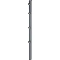 GAH Alberts Zaunpfosten ALBERTS, grau (anthrazit), B:6cm H:175cm T:4cm, Stahl, Zaunpfosten, Zaunpfosten, 60x40 mm für Doppelstabmattenzaun, 175 cm, mit Klemmlaschenbefestigung