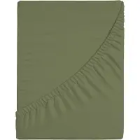 Casatex Spannbettlaken "Jersey-Elasthan", grün, 1 Stk., Jersey, 90-100x200-220 25cm, Jersey, Obermaterial: 96% Baumwolle, 4% Elasthan, Bettlaken, Spannbettlaken, mit Elasthan