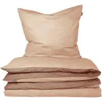 Schiesser Bettwäscheset Doubleface | Unifarben | Renforcé | 2-teilig | 100% Baumwolle | Angenehm weich & glatt | YKK-Reißverschluss | 135x200 cm + 80x80 cm | Sand