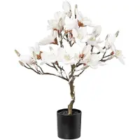 Creativ Green Winterliche Kunstpflanze "Weihnachtsdeko", weiß, B:40cm H:58cm T:30cm, Polyester, Kunstpflanzen, Winterliche Kunstpflanze, Baum mit beschneiter Optik