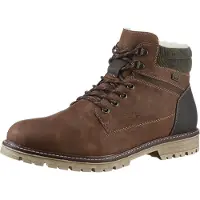 Rieker Winterstiefelette , Herren, Gr. 44, Schurwolle, braun, Lederimitat, Textil, used, Schuhe Winterstiefelette, mit TEX-Membran