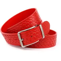 Anthoni Crown Ledergürtel , Damen, Gr. 100, rot, Rindsleder, Gürtel Ledergürtel