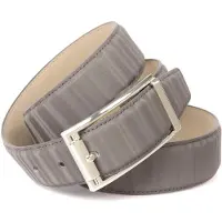 Anthoni Crown Ledergürtel , Damen, Gr. 105, grau, Leder, unifarben, Gürtel Ledergürtel, in schillernder 3D-Optik