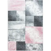 Ayyildiz Teppiche Teppich TEPPICHE "Hawaii 1710, auch als Läufer", pink, B:280cm H:13mm L:370cm, Kunstfaser, Teppiche, Teppich, handgearbeiteter Konturenschnitt, Kurzflor, Wohnzimmer