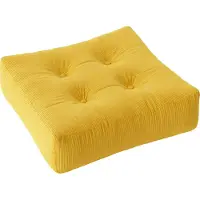 Karup Pouf DESIGN "More - Multifunktionales und bequemes Bodenkissen.", gelb (honig), B:70cm H:22cm T:70cm, Stoff, Poufs, Pouf, Flexibel einsetzbar, stapelbar & in mehreren Farben erhältlich