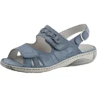 Waldlaufer Riemchensandale "GARDA", Sommerschuh, Sandalette, Keilabsatz, mit Druckknopf, G-Weite