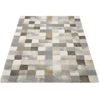 Oci Die Teppichmarke Teppich "NEW VILLA SQUARES", rechteckig, 20 mm Höhe, feine Karos, meliert, Wohnzimmer
