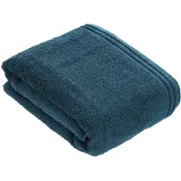 Vossen Badetuch "Calypso Feeling", blau (poseidon), B:100cm L:150cm, Walkfrottee, Obermaterial: 100% Baumwolle, Handtücher, Badetuch, mit schmaler Bordüre aus 100% Baumwolle, Vegan, einfarbig