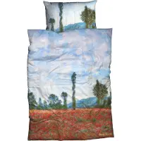 Casatex Claude Monet Bettwäsche Das Mohnfeld Multi Satin 135 cm x 200 cm