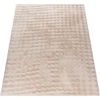 Paco Home Hochflor-Teppich "Arnheim 741", beige (creme), B:120cm H:34mm L:160cm, Polyester, Teppiche, Hochflor-Teppich, Uni Farben, modernes Design, besonders weich, Hoch-Tief Effekt