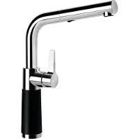 Schock Küchenarmatur SC-540 Puro Schwarz mit Ausziehbarer Brause Cristadur Premium Einhebelmischer Hochdruck