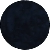Carpetfine Hochflor-Teppich "Silky, auch als Läufer erhältlich", blau, H:20mm Ø:200cm, Mikropolyester, Teppiche, Hochflor-Teppich, Shaggy, Langflor, uni, besonders weich, Handarbeit