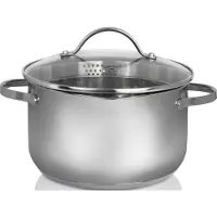Kruger Kochtopf KRÜGER, silber (silberfarben), H:13,5cm Ø:24cm, Töpfe, Kochtopf, Induktion