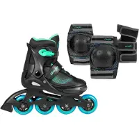 Playlife Inlineskates "Joker" mit Schutz Set bestehend aus Knie-, Ellenbogen-, Handgelenkschützern
