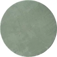 Merinos Teppich "Loft 37", grün, H:16mm Ø:200cm, Polyester, Teppiche, Teppich, Kunstfellteppich besonders weich und kuschelig, Fell Haptik