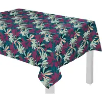 Adam Audio Tischdecke ADAM "Jungle" Gr. 1, bunt (dunkelblau, lila), B:190cm L:130cm, Bio-Baumwolle, Tischdecken, Tischdecke, aus 100% Bio-Baumwolle